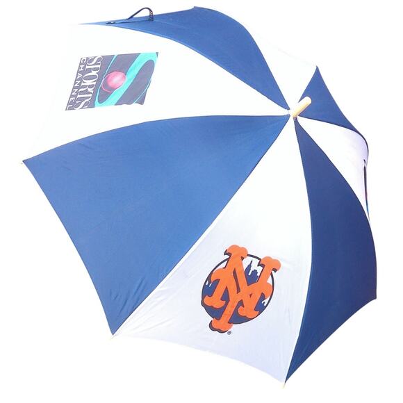 Vintage 1990s NY Mets And Sports Channel Large Umbrella - Picture 1 of 9